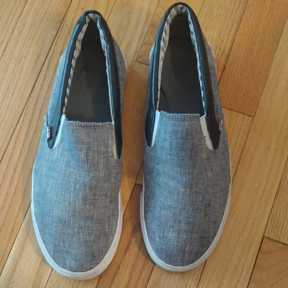 Ben Sherman Men's Blue Slip-On Canvas Loafers Size 12